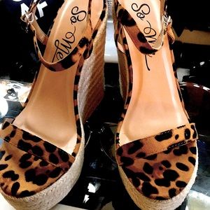 Leopard print wedges. Wedges. Cute heels